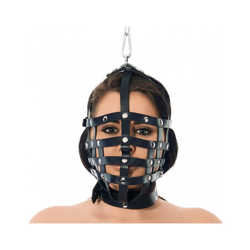 RIMBA bondage nastaviteľná kožená maska
