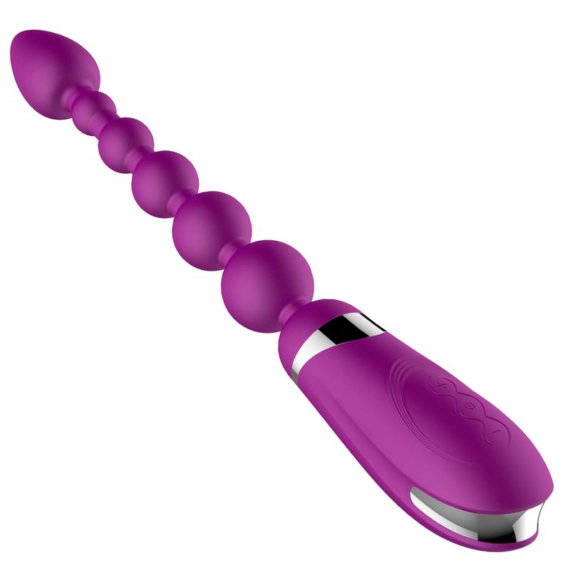 ACTION NO. FIVE BENDABLE ANAL BEADS AND VIBRATOR USB SILICONE